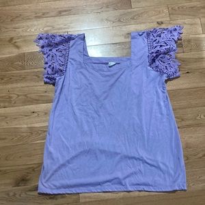 D/C jeans light purple blouse